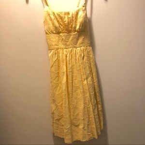 3/4 B.Darlin yellow circle print dress